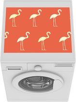 Wasmachine beschermer mat - Flamingo - Vogel - Patronen - Breedte 55 cm x hoogte 45 cm