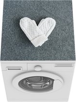 Wasmachine beschermer mat - Winter - Handschoenen - Hart - Breedte 60 cm x hoogte 60 cm
