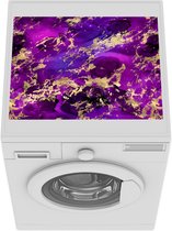 Wasmachine beschermer mat - Marmer - Goud - Paars - Patroon - Breedte 55 cm x hoogte 45 cm