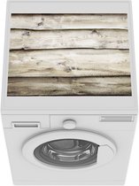 Wasmachine beschermer mat - Hout - Naturel - Robuust - Breedte 55 cm x hoogte 45 cm