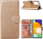 Samsung A53 / A53s hoesje bookcase Goud - Samsung Galaxy A53 wallet case portemonnee hoesje - A53 5G Hoes met Pasjeshouder cover