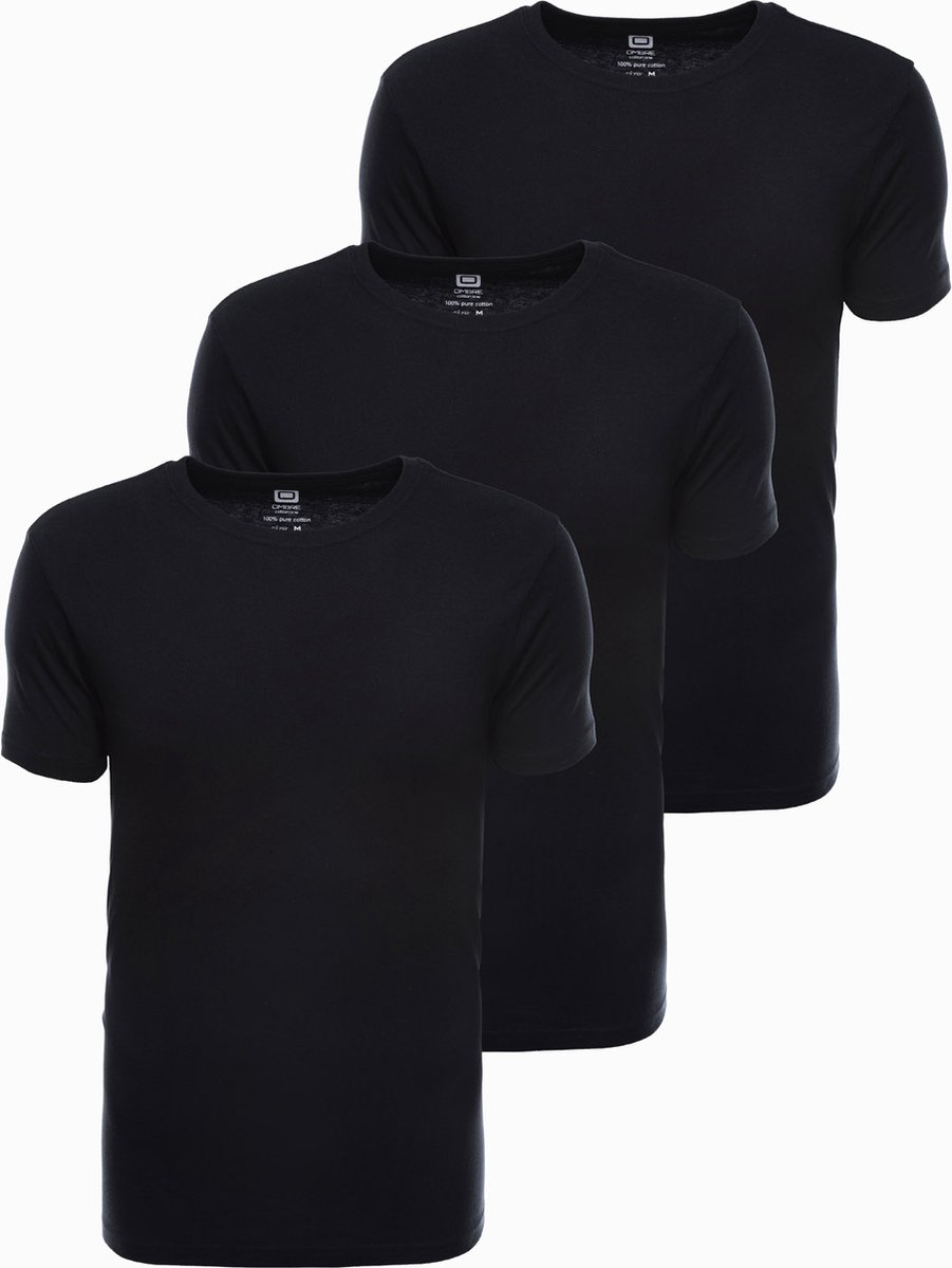Ombre - heren T-shirt zwart - Z30-V-11 - 3-pak