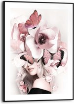 Schilderij Bloemen en Planten Vlindervrouw 40x30 cm - Reinders