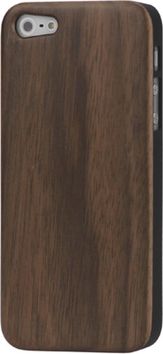 Peachy Walnoot houten cover hoesje geschikt voor iPhone 5/5s en SE 2016 Hardcase - Wood - Hout