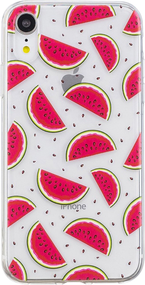 Peachy Watermeloen TPU hoesje geschikt voor iPhone XR cover