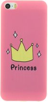 Peachy Roze Amsterdam Princess iPhone 5 5s SE 2016 TPU hoesje case kroontje cover