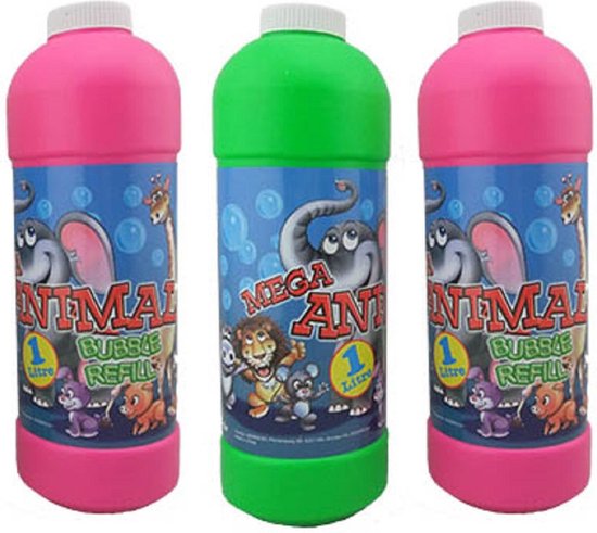 Foto: 3x bellenblaas navulling 1 liter bellenblaasmix navulverpakking bellenblazen vullen vloeistof bellenblaassop kinderspeelgoed buitenspeelgoed