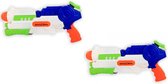 2x Waterpistool/waterpistolen gekleurd 42 cm