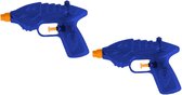 2x Waterpistool/waterpistolen blauw 16,5 cm