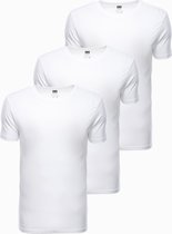 T-shirt - basic - heren - Ombre - Wit - Z30-V-10 - 3-pak