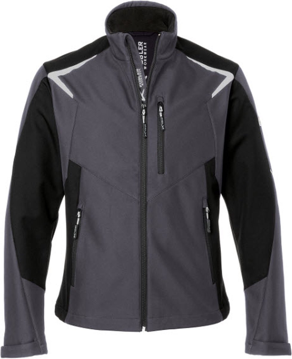KUBLER WEATHER 16255374 Softshell Werkjas HEREN Veiligheidsjas Antraciet Zwart - Winddicht - Waterafstotend - Ademend