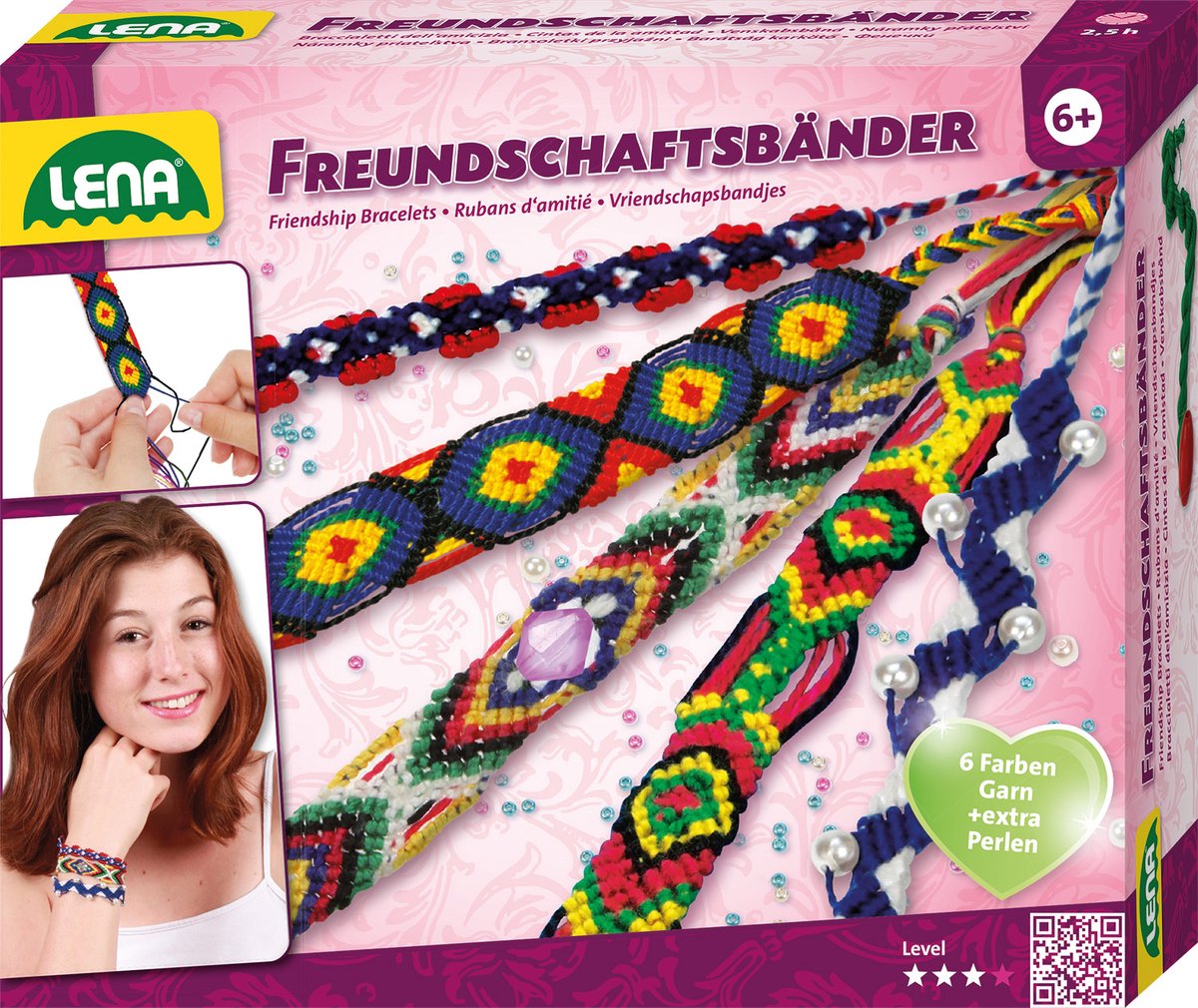 Lena Maak Je Eigen Vriendschapsbandjes Meisjes Wol 7-delig