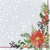 servetten Xmas Flowers 3-laags 33 x 33 cm papier 20 stuks