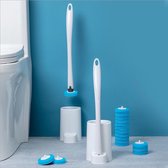 Wegwerp toiletborstel – Reiniggingsborstel – toilet – Alles-in-één-borstel – Badkamer – Alles reiniger - Wit
