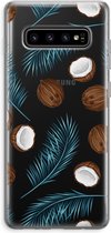 Case Company® - Samsung Galaxy S10 Plus hoesje - Kokosnoot - Soft Cover Telefoonhoesje - Bescherming aan alle Kanten en Schermrand