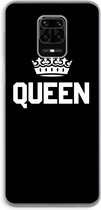 Case Company® - Xiaomi Redmi Note 9 Pro hoesje - Queen zwart - Soft Cover Telefoonhoesje - Bescherming aan alle Kanten en Schermrand
