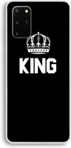 Case Company® - Samsung Galaxy S20 Plus hoesje - King zwart - Soft Cover Telefoonhoesje - Bescherming aan alle Kanten en Schermrand