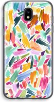 Case Company® - Samsung Galaxy J5 (2017) hoesje - Watercolor Brushstrokes - Soft Cover Telefoonhoesje - Bescherming aan alle Kanten en Schermrand