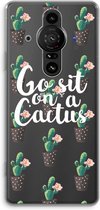 Case Company® - Sony Xperia Pro-I hoesje - Cactus quote - Soft Cover Telefoonhoesje - Bescherming aan alle Kanten en Schermrand