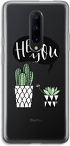 Case Company® - OnePlus 7 Pro hoesje - Hey you cactus - Soft Cover Telefoonhoesje - Bescherming aan alle Kanten en Schermrand