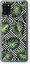 Case Company® - Samsung Galaxy A31 hoesje - Geometrische jungle - Soft Cover Telefoonhoesje - Bescherming aan alle Kanten en Schermrand