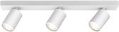 LED Plafondspot - Brinton Betin - GU10 Fitting - 3-lichts - Rond - Mat Wit - Kantelbaar - Aluminium - BES LED