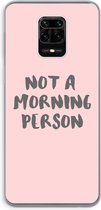 Case Company® - Xiaomi Redmi Note 9 Pro hoesje - Morning person - Soft Cover Telefoonhoesje - Bescherming aan alle Kanten en Schermrand