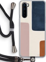 Case Company® - OnePlus Nord hoesje met Koord - Geo #5 - Telefoonhoesje met Zwart Koord - Bescherming aan alle Kanten en Over de Schermrand