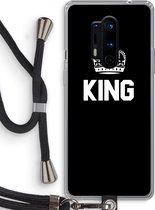 Case Company® - OnePlus 8 Pro hoesje met Koord - King zwart - Telefoonhoesje met Zwart Koord - Bescherming aan alle Kanten en Over de Schermrand