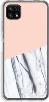 Case Company® - Samsung Galaxy A22 5G hoesje - A touch of peach - Soft Cover Telefoonhoesje - Bescherming aan alle Kanten en Schermrand