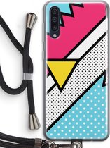 Case Company® - Samsung Galaxy A50 hoesje met Koord - Pop Art #3 - Telefoonhoesje met Zwart Koord - Bescherming aan alle Kanten en Over de Schermrand