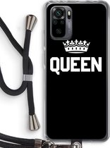 Case Company® - Xiaomi Redmi Note 10 Pro hoesje met Koord - Queen zwart - Telefoonhoesje met Zwart Koord - Bescherming aan alle Kanten en Over de Schermrand