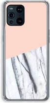 Case Company® - OPPO Find X3 Pro hoesje - A touch of peach - Soft Cover Telefoonhoesje - Bescherming aan alle Kanten en Schermrand