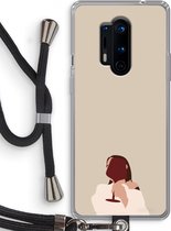 Case Company® - OnePlus 8 Pro hoesje met Koord - I drink wine - Telefoonhoesje met Zwart Koord - Bescherming aan alle Kanten en Over de Schermrand