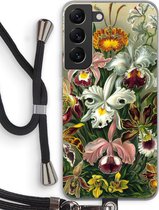 Case Company® - Samsung Galaxy S22 hoesje met Koord - Haeckel Orchidae - Telefoonhoesje met Zwart Koord - Bescherming aan alle Kanten en Over de Schermrand