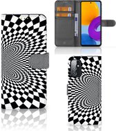 Telefoonhoesje met Pasjeshouder Geschikt voor Samsung Galaxy M52 Wallet Book Case Illusie