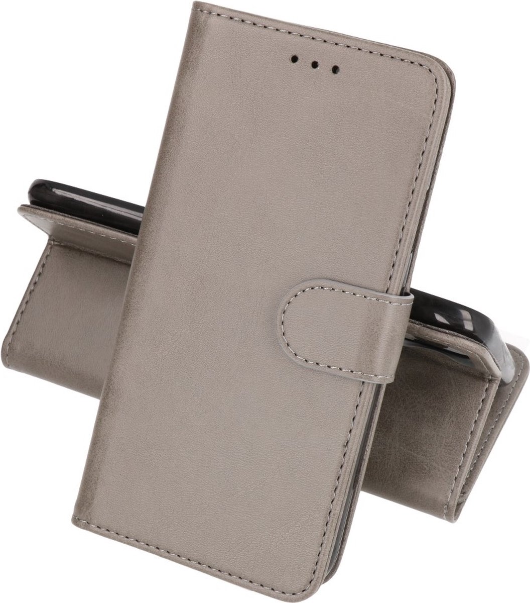 Hoesje Geschikt voor Honor 50 SE - Kaarthouder Book Case Telefoonhoesje - Grijs