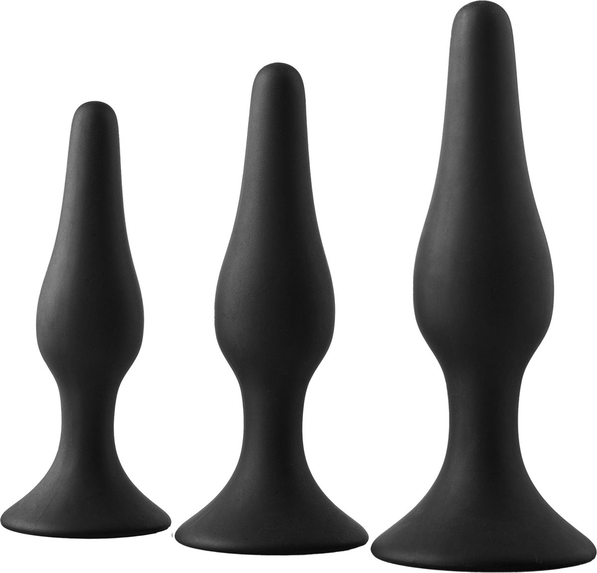 Goedkoopste Dream Toys - Set 3 anaalpluggen in 3 maten met zuignap
