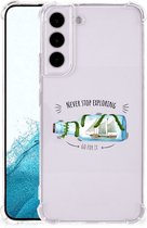 Mobiel Case Geschikt voor Samsung Galaxy S22 Telefoon Hoesje met doorzichtige rand Boho Bottle