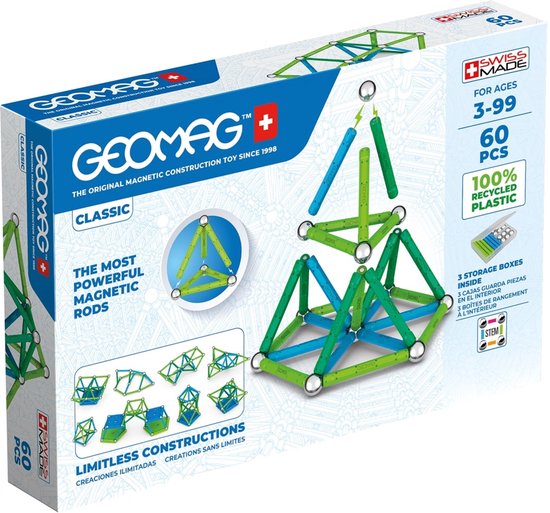 Geomag Constructieset Classic Green Line Junior 60-delig