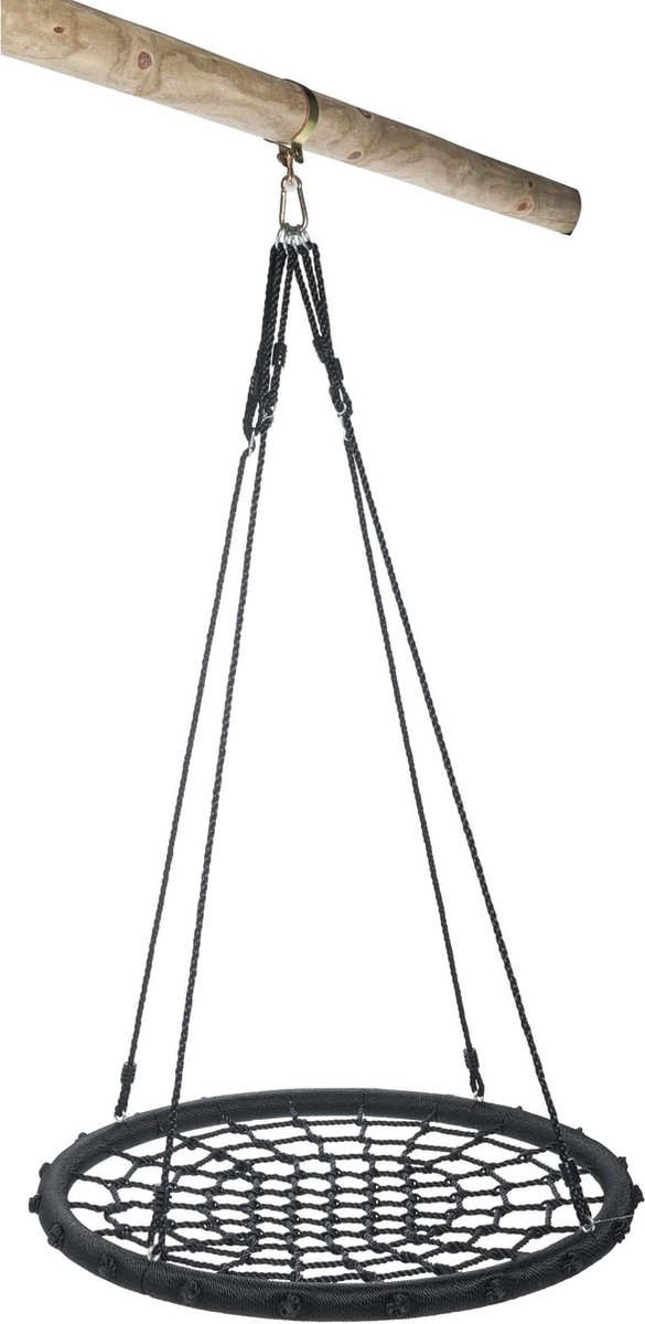 Swing King schommelzitje Nestschommel 60cm - Zwart — afbeelding 3