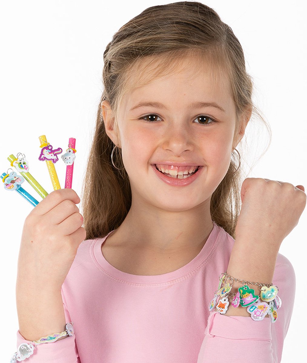 Totum 3 dieren bedel armbandjes maken meer dan 50 bedels met vrolijke dieren en figuren knutselen sieradenset speelgoed meisjes — afbeelding 13