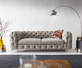 Bol.com Bank Corleone beige 225x97 cm 3-zits couch aanbieding