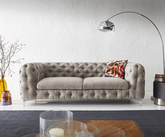 Bank Corleone beige 225x97 cm 3-zits couch