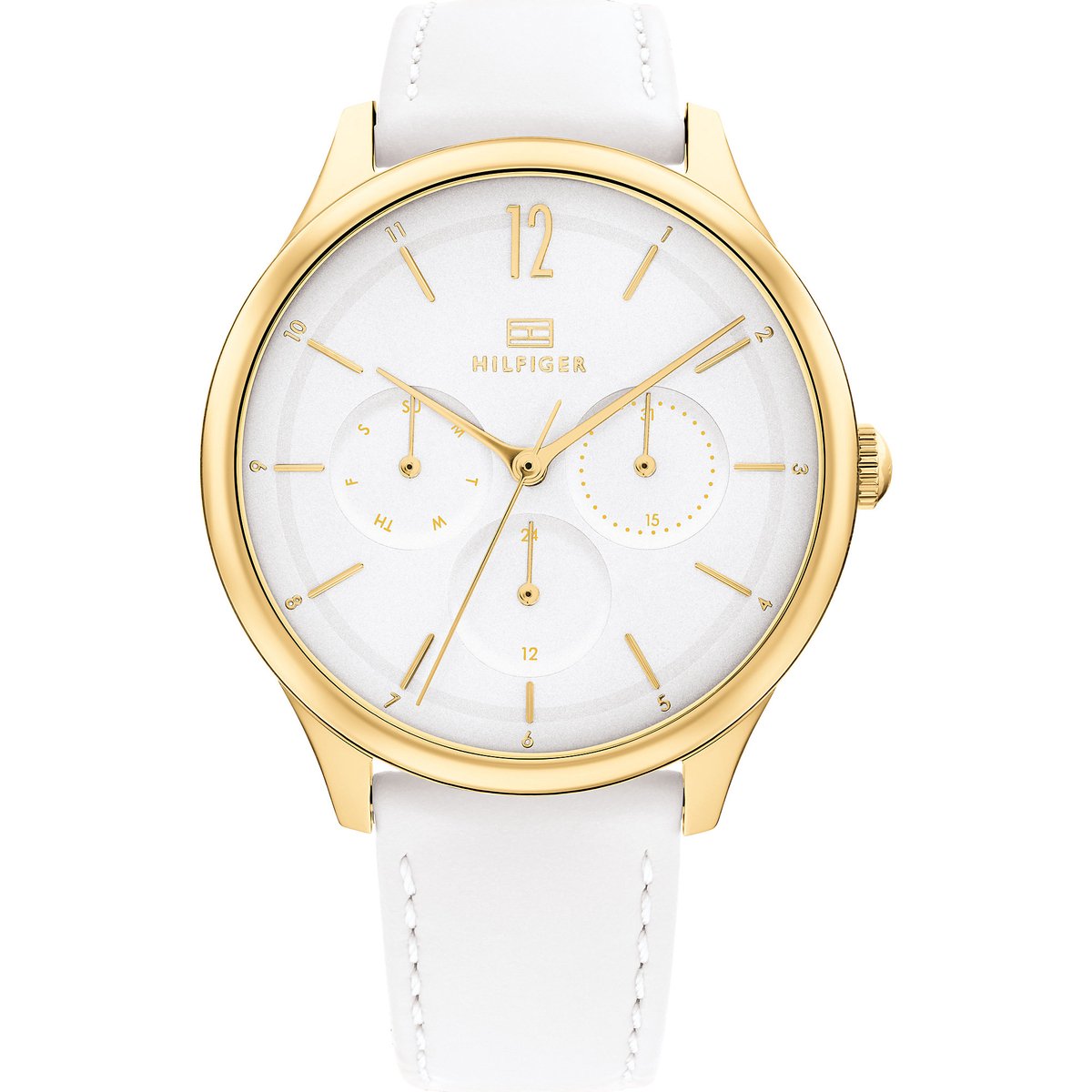 Tommy Hilfiger Layla 1782454 Horloge - Leer - Wit - Ø 38 mm