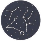 onderzetter Constellation 10 cm PVC blauw 4-delig