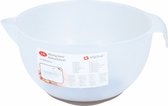 beslagkom 23 cm polypropeen 2,5 liter wit/bruin