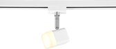 LED Railverlichting - Track Spot - Trinon Dual Ribon - 2 Fase - 3.5W - Warm Wit 3000K - Dimbaar - Rechthoek - Mat Wit - Aluminium