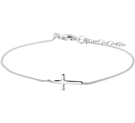 Stoere armband Kruis Zilver RVS :: Grace And Praise Christelijke Sieraden