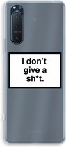 Case Company® - Sony Xperia 5 II hoesje - Don't give a shit - Soft Cover Telefoonhoesje - Bescherming aan alle Kanten en Schermrand